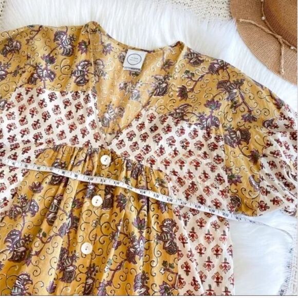 Free People Kinga Csilla Block Lollies Dress Cotton Printed Mini Boho 2 - Picture 7 of 7